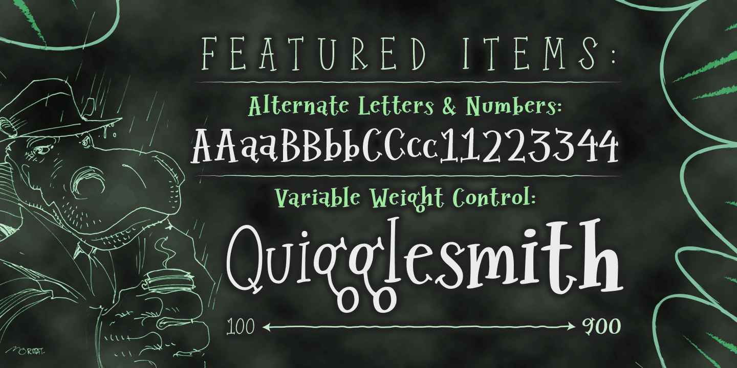 Example font Quigglesmith #4
